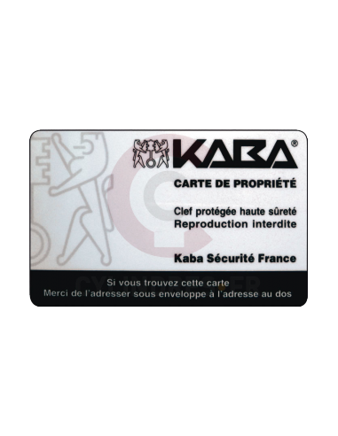 Carte de propriété Kaba