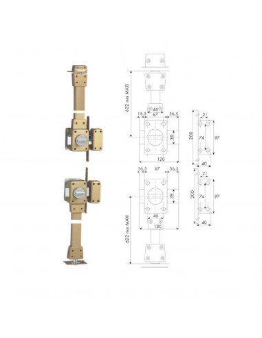 Paire De Verrous 4 Points Iseo Cavith