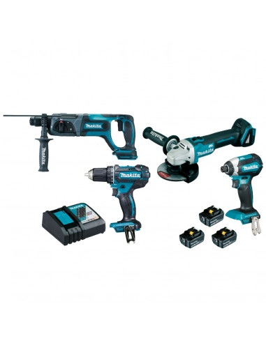 Pack 4 Outils 18 V Makita 3x5ah Dlx4080tx1 Sac